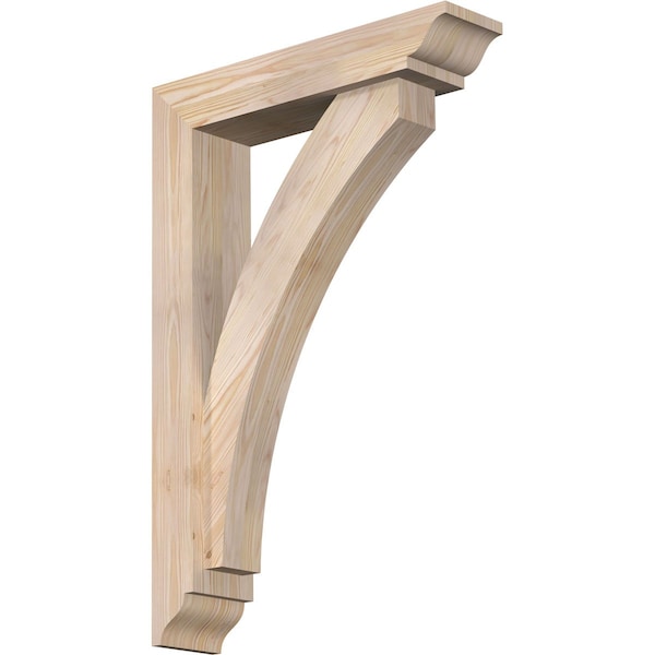 Ekena Millwork Thorton Traditional Smooth Bracket w/ Offset Brace, Douglas Fir, 5 1/2"W x 24"D x 36"H BKT0604X24X36THR01SDF - main